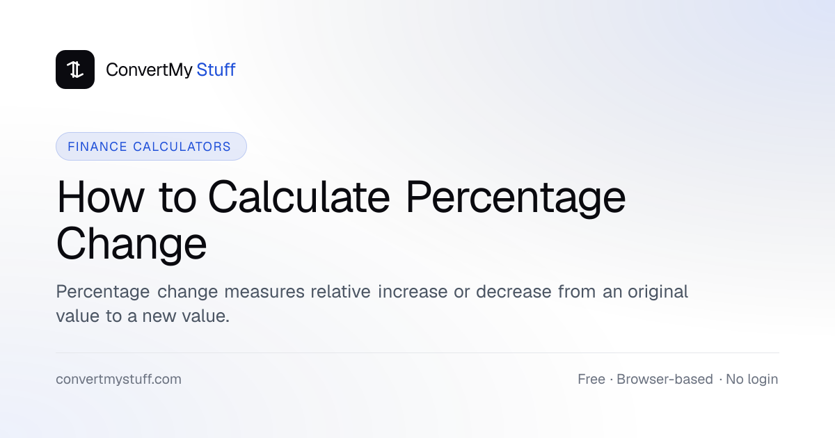 How to Calculate Percentage Change - Formula & Examples